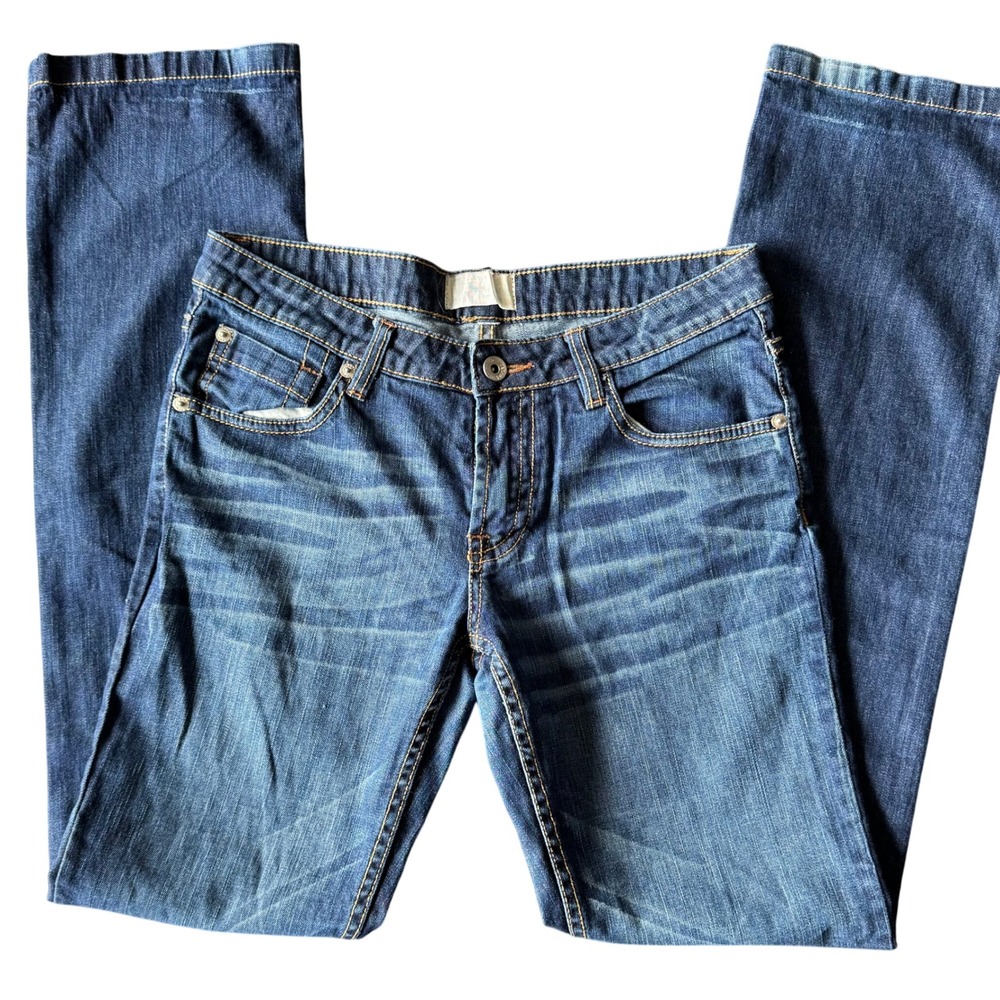 Paper Denim & Cloth Jeans Womens W30 L32 Low Rise Blue Wash Y2K Straight Leg